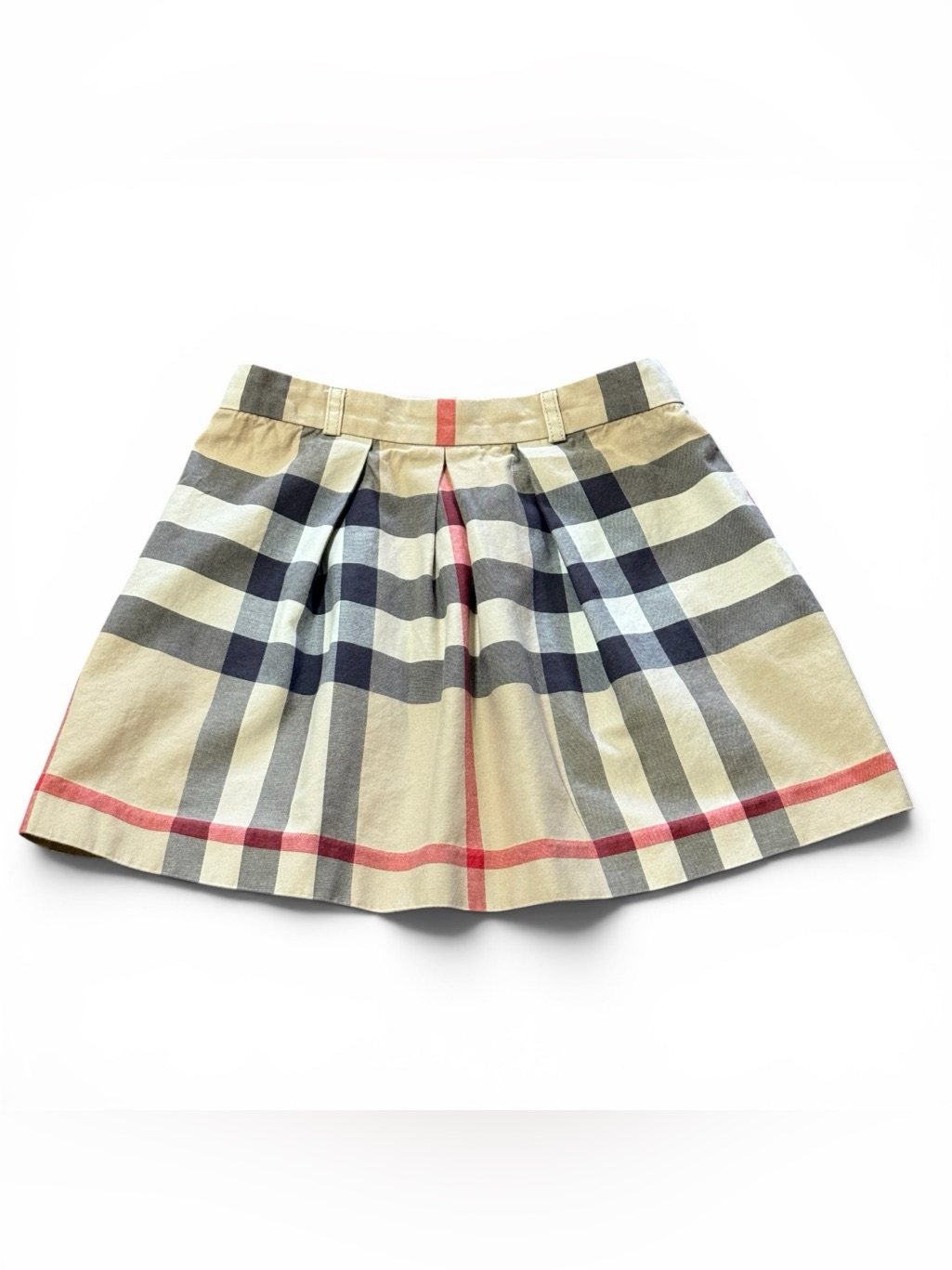 Burberry Children Pleated Skirt Iconic Beige House Tartan Check Pattern 10y
